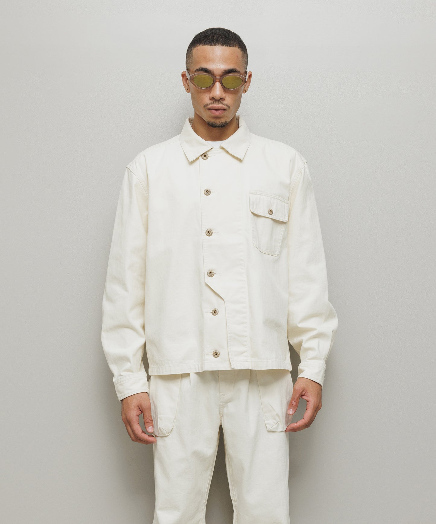BAL/CREW HERRINGBONE OVER SHIRT