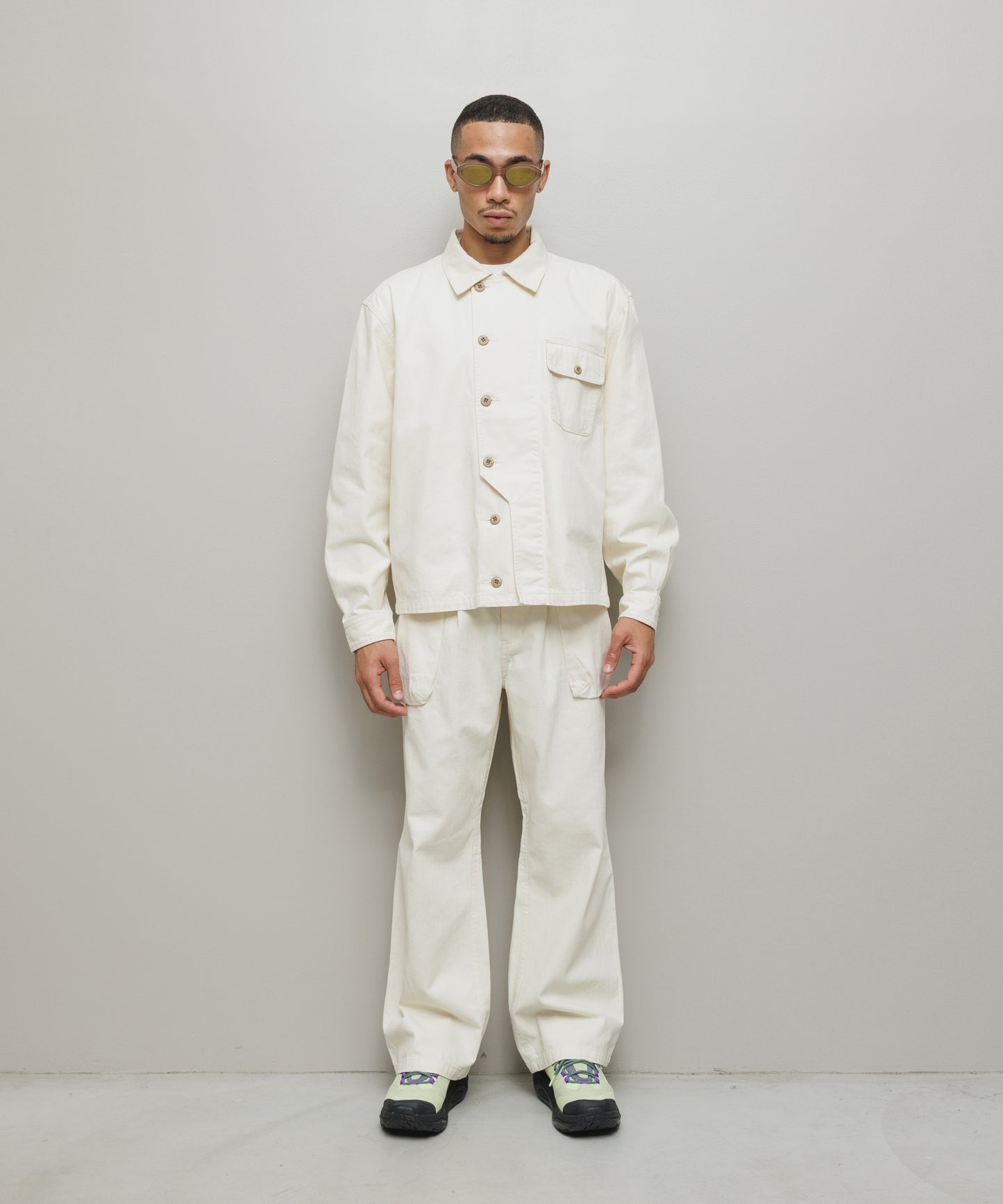 BAL/CREW HERRINGBONE OVER SHIRT