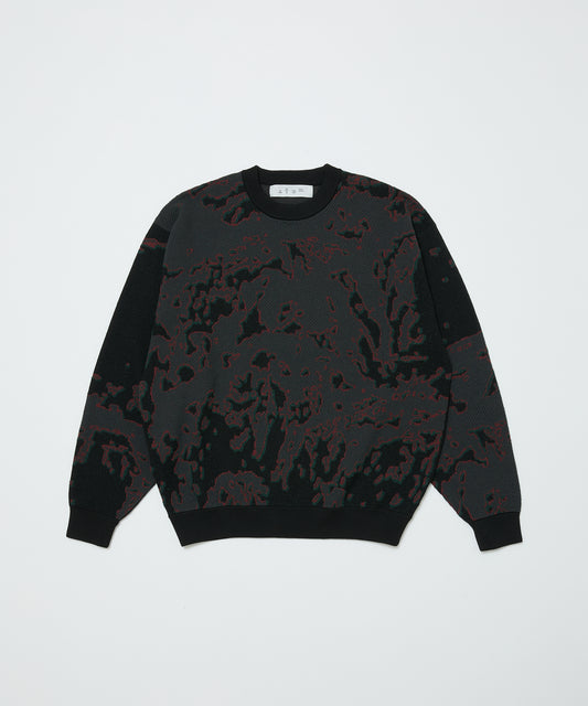 BAL/JACQUARD PATTERN CREWNECK SWEATER