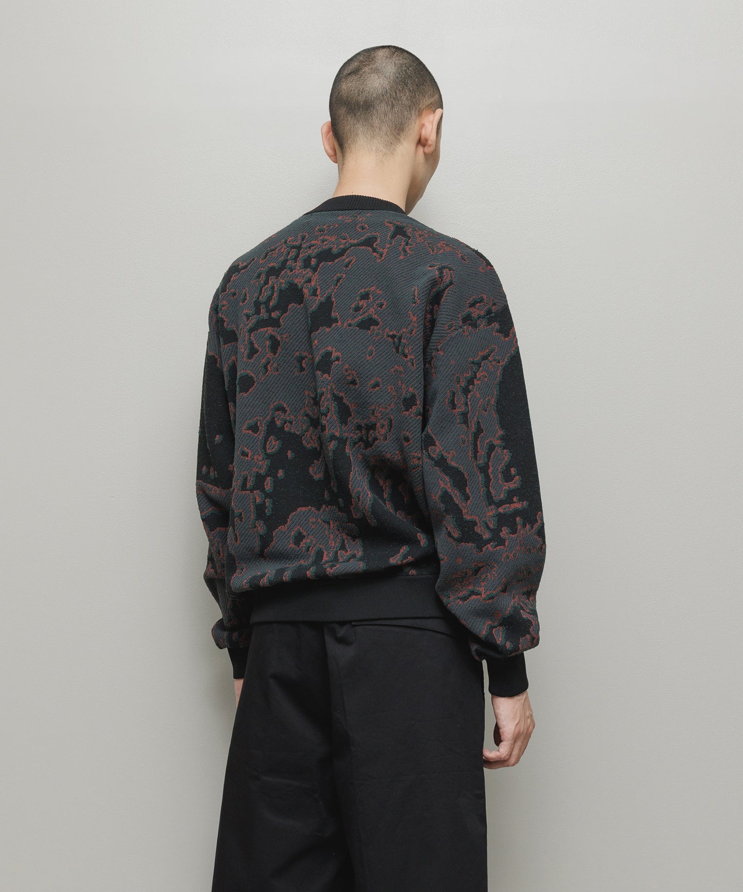 BAL/JACQUARD PATTERN CREWNECK SWEATER