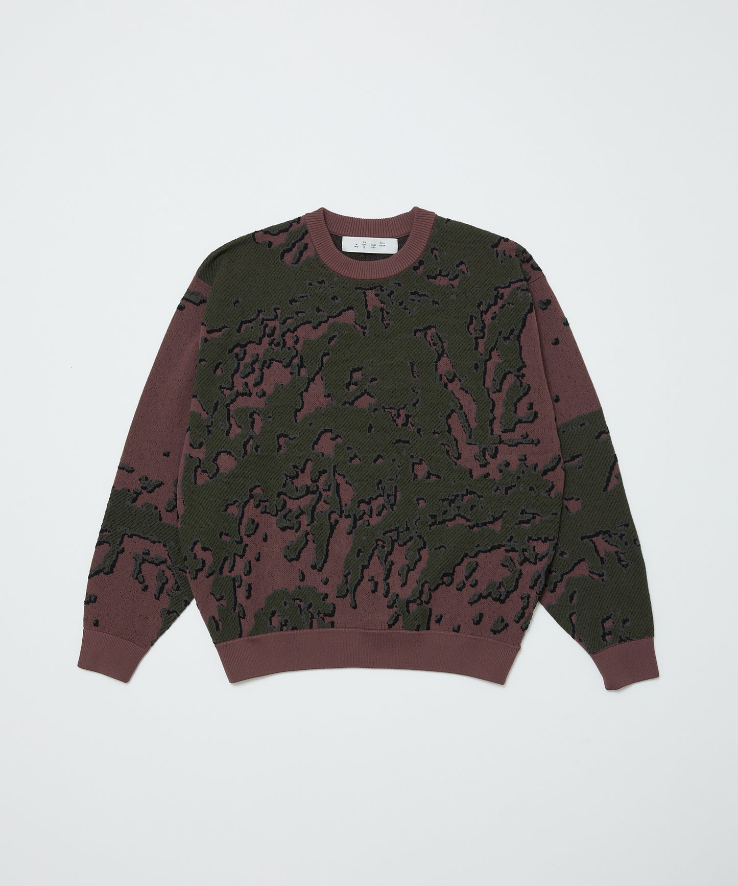 BAL/JACQUARD PATTERN CREWNECK SWEATER