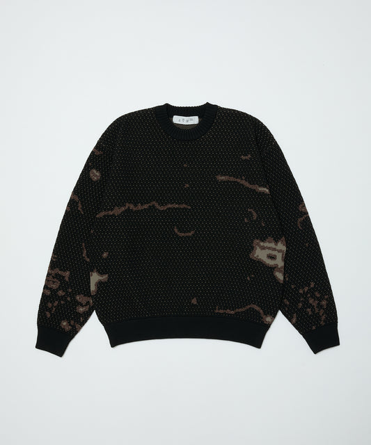 BAL/JACQUARD PATTERN CREWNECK SWEATER
