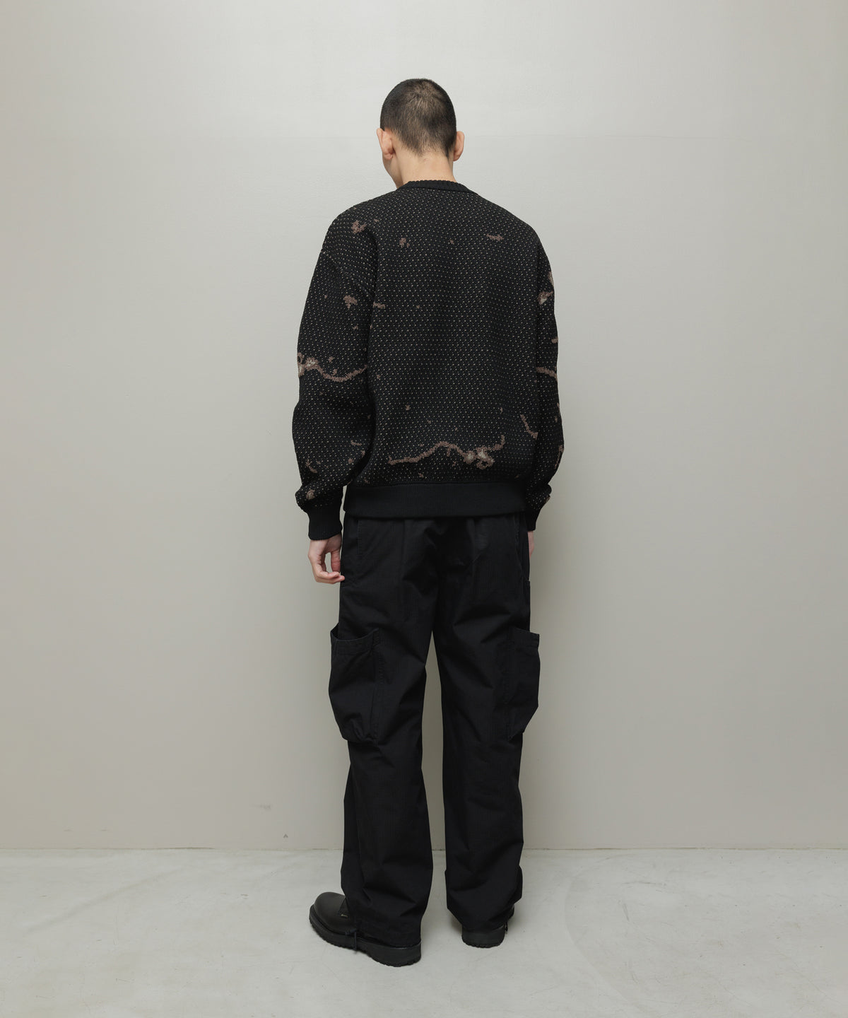 BAL/JACQUARD PATTERN CREWNECK SWEATER