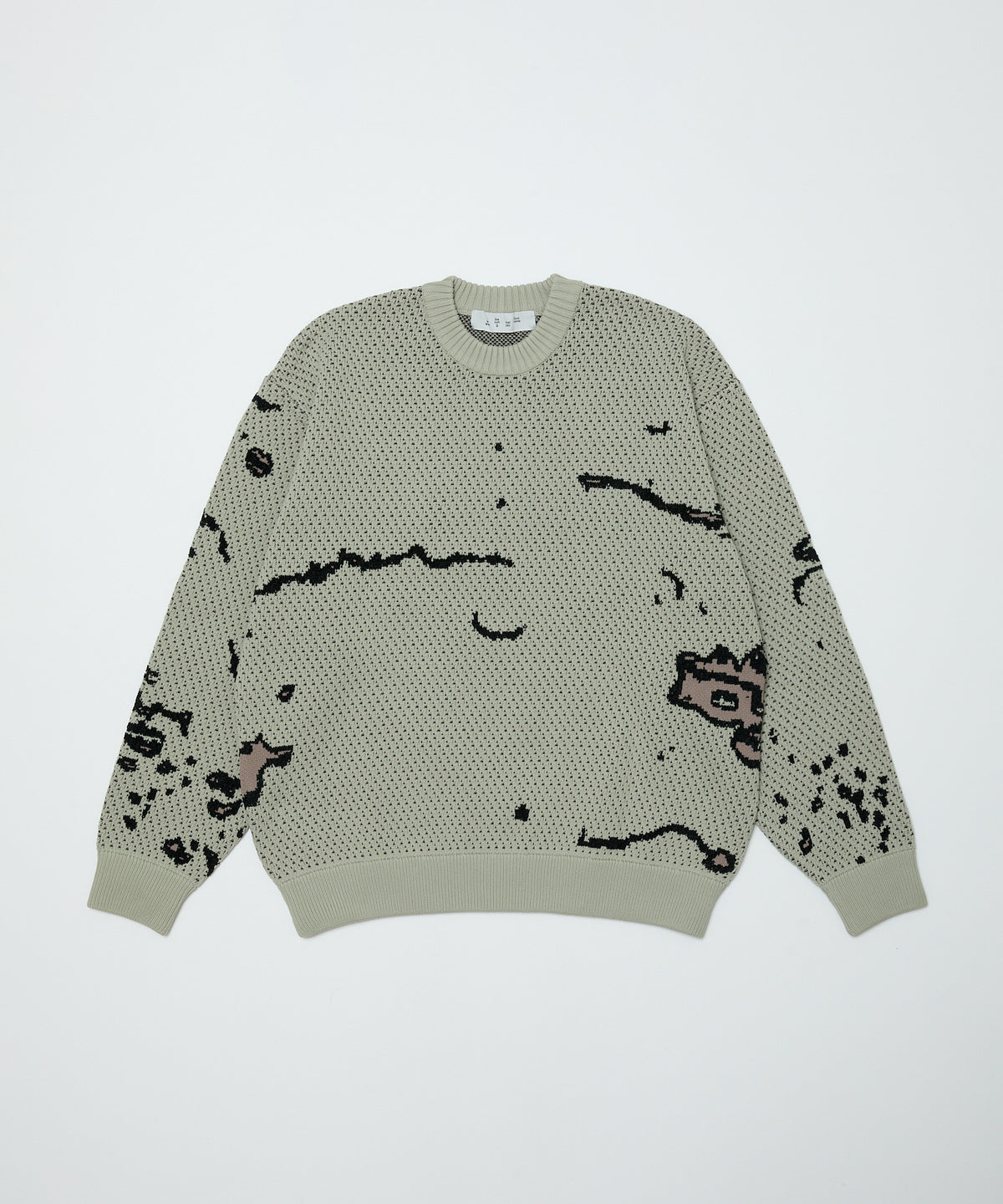 BAL/JACQUARD PATTERN CREWNECK SWEATER