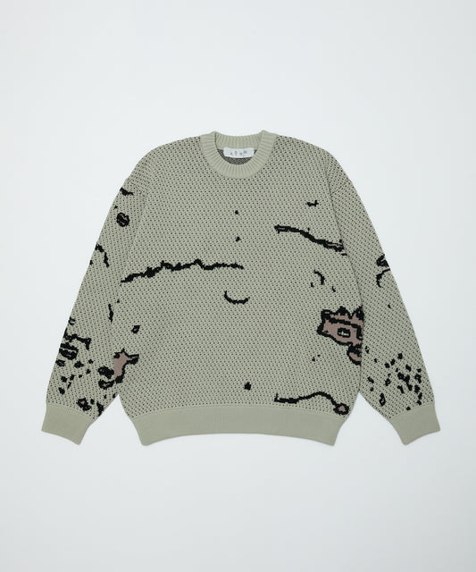BAL/JACQUARD PATTERN CREWNECK SWEATER