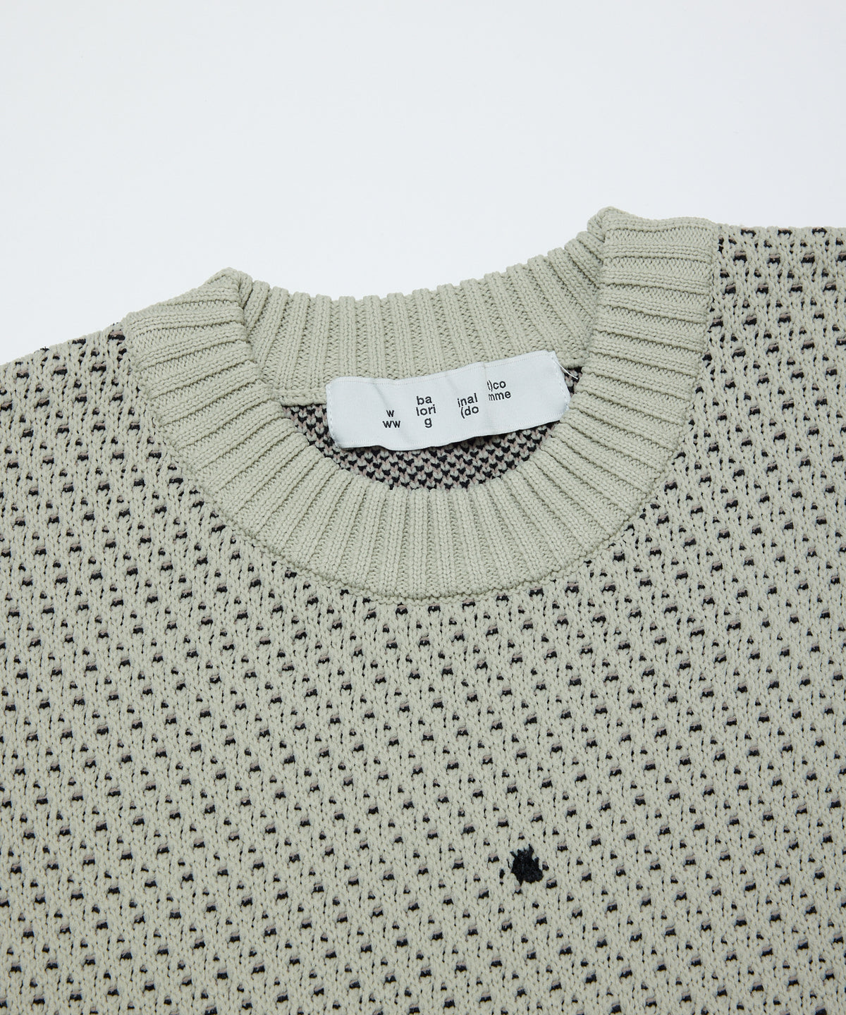 BAL/JACQUARD PATTERN CREWNECK SWEATER