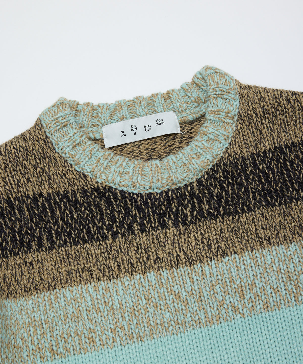 BAL/GRADATION STRIPE CREWNECK SWEATER