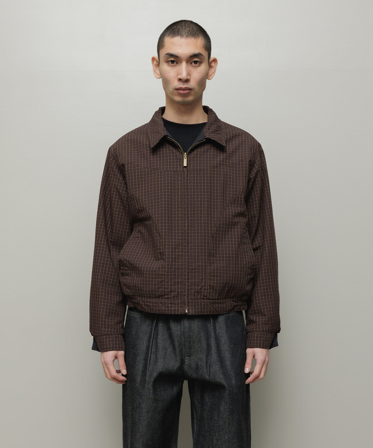 BAL/CORDUROY & CHECKED REVERSIBLE BLOUSON