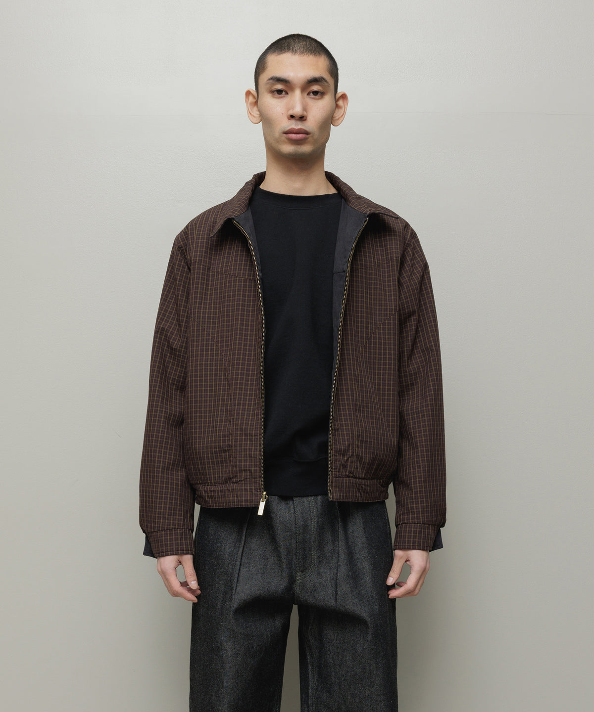 BAL/CORDUROY & CHECKED REVERSIBLE BLOUSON