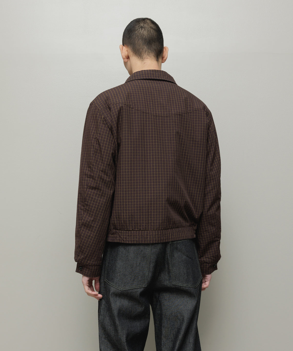BAL/CORDUROY & CHECKED REVERSIBLE BLOUSON
