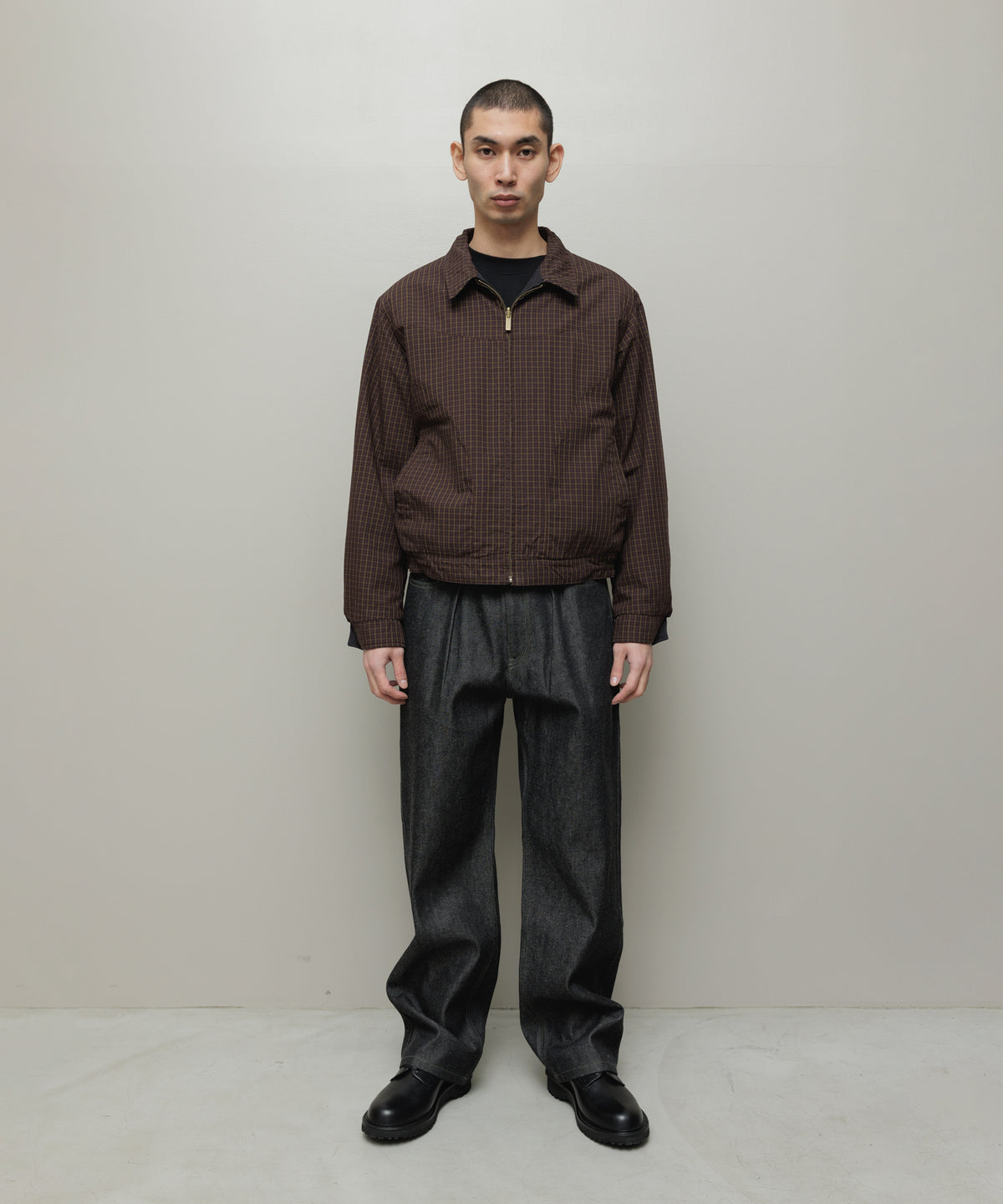 BAL/CORDUROY & CHECKED REVERSIBLE BLOUSON