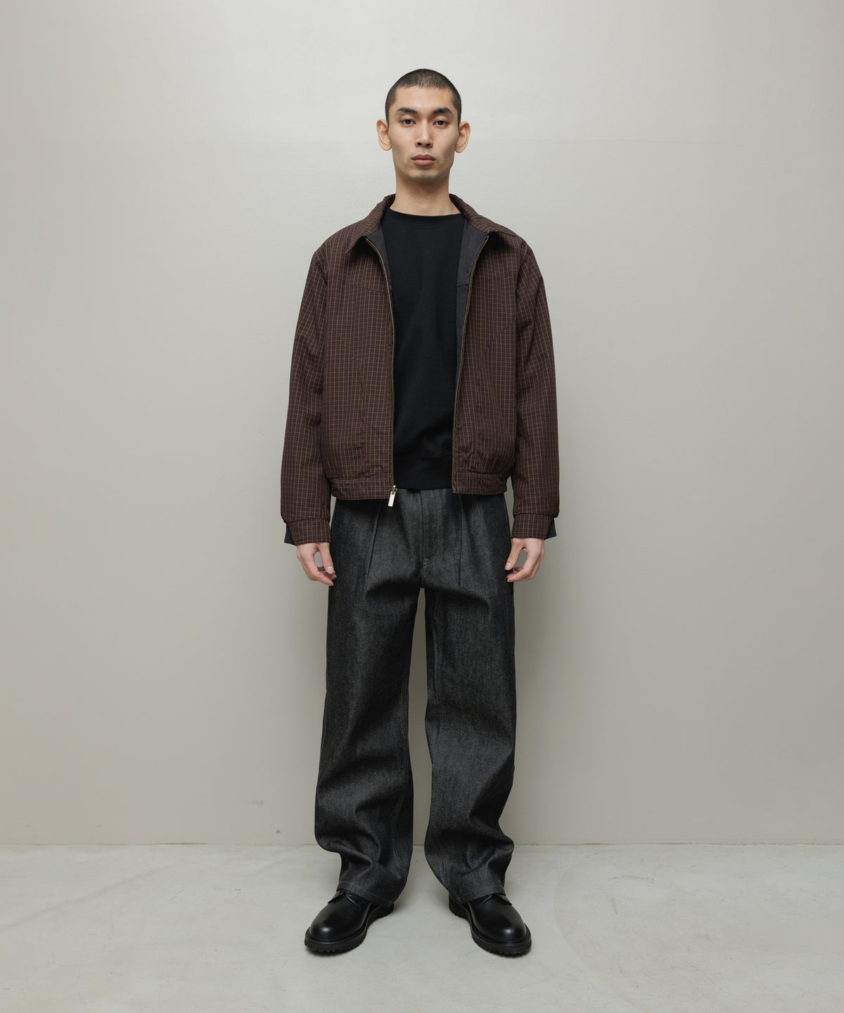BAL/CORDUROY & CHECKED REVERSIBLE BLOUSON