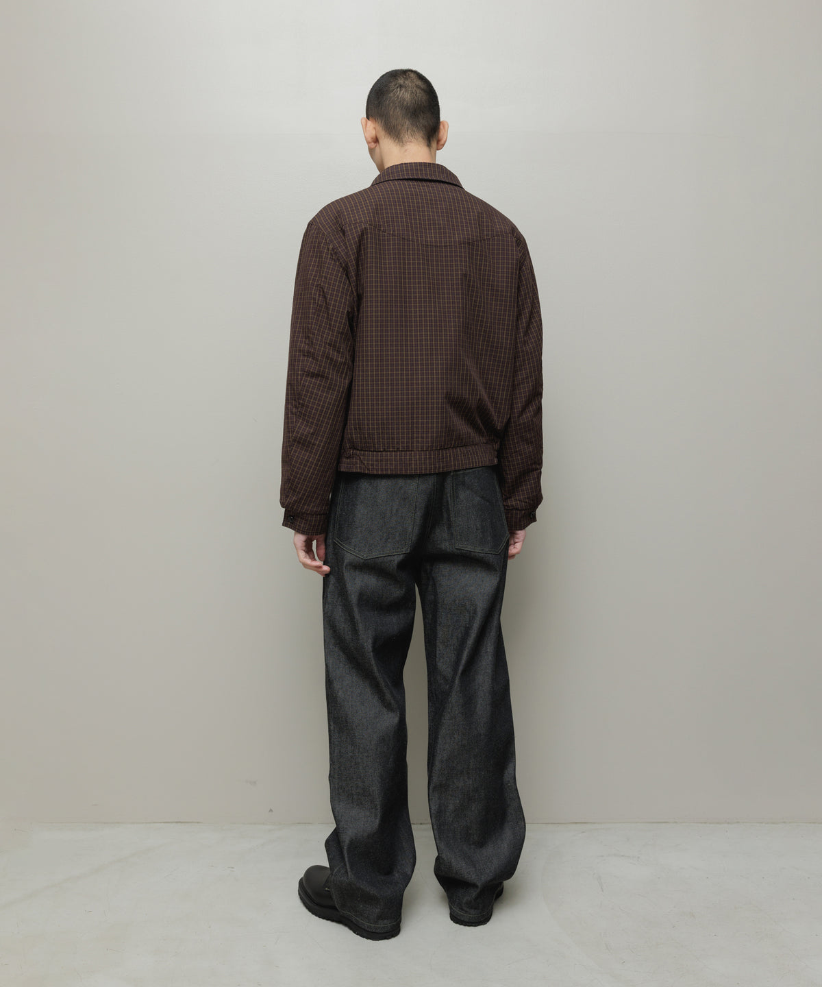 BAL/CORDUROY & CHECKED REVERSIBLE BLOUSON