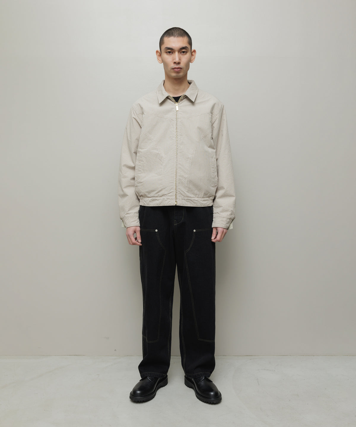 BAL/CORDUROY & CHECKED REVERSIBLE BLOUSON