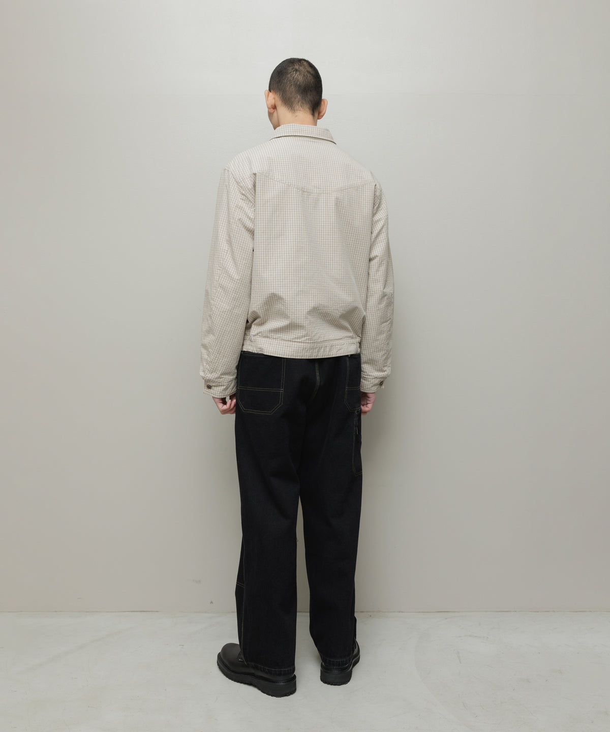 BAL/CORDUROY & CHECKED REVERSIBLE BLOUSON