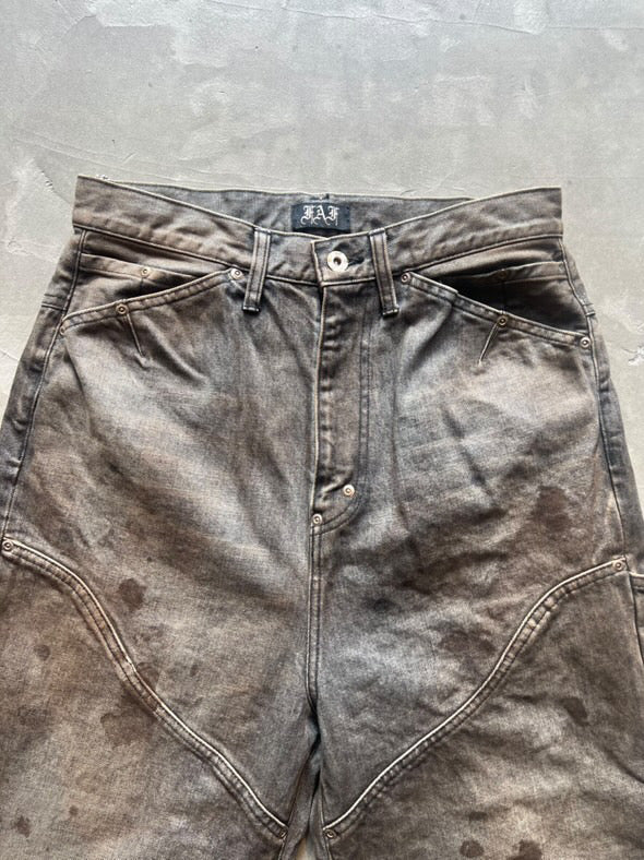 FAKE AS FLOWERS/NEWCOMMUNE DIRT BAGGY DENIM