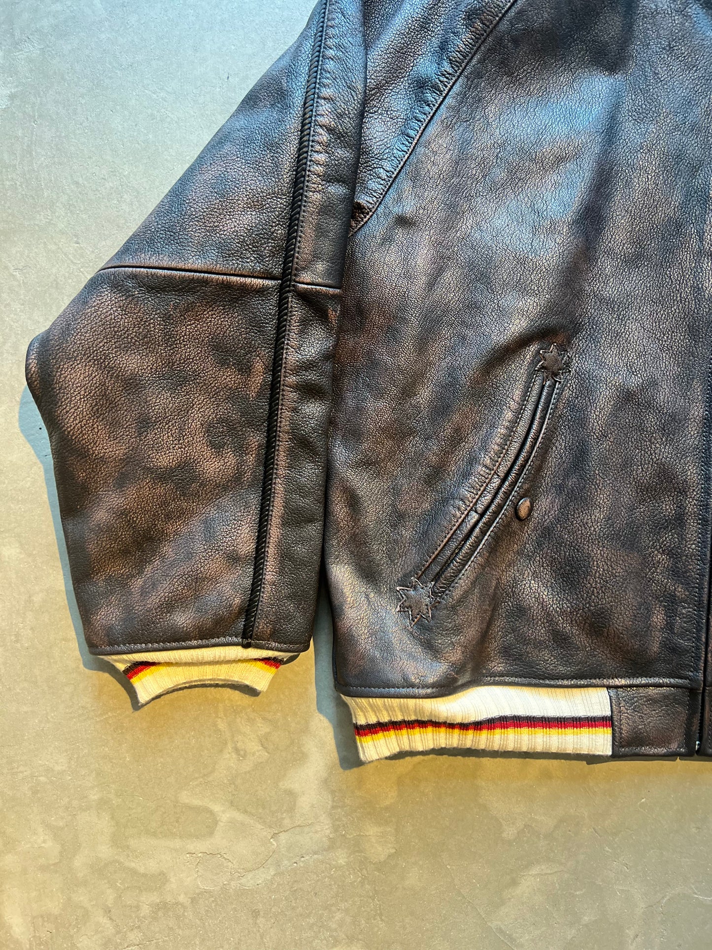 FAKE AS FLOWERS/Leather Suka Jacket