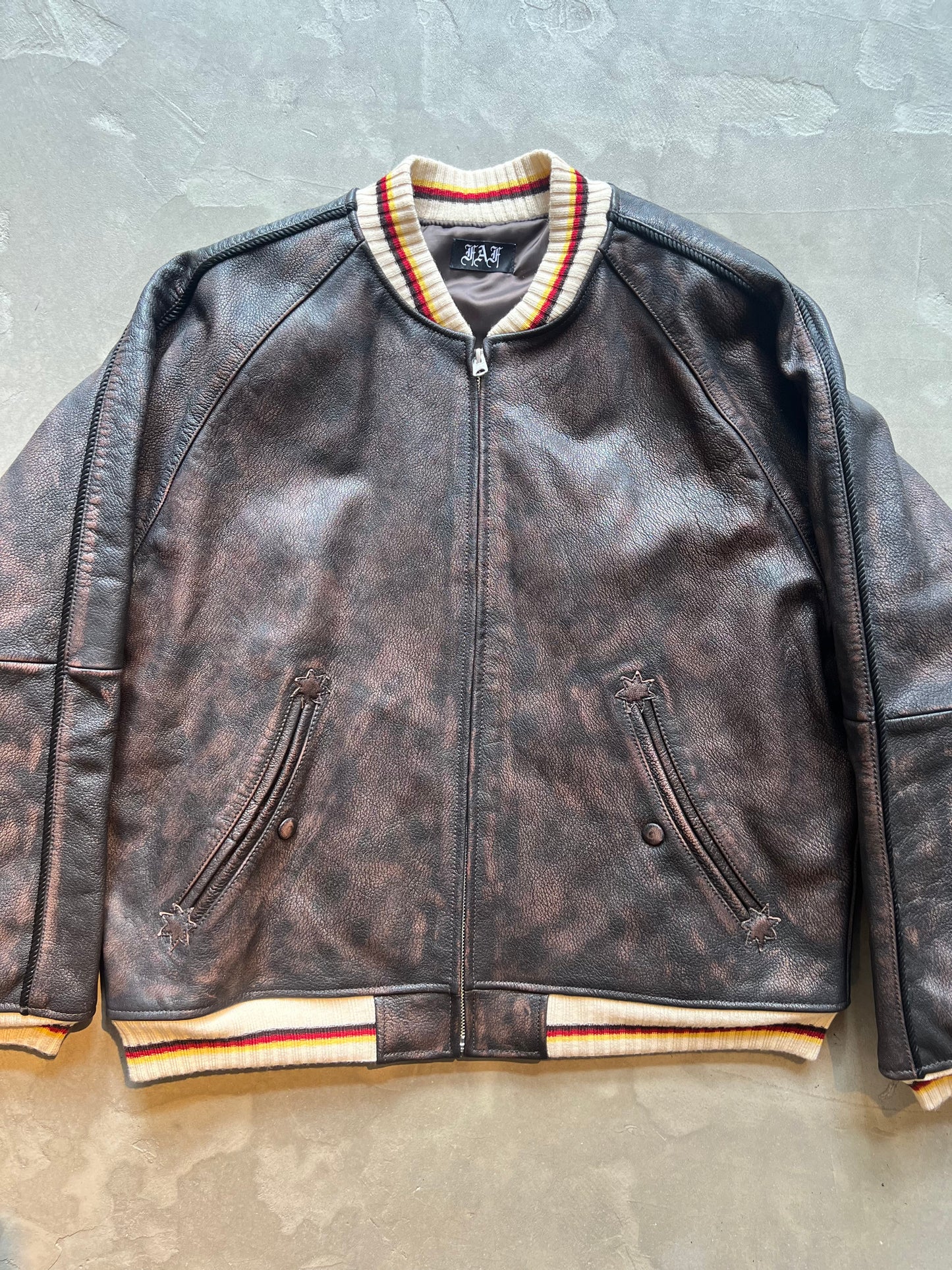 FAKE AS FLOWERS/Leather Suka Jacket