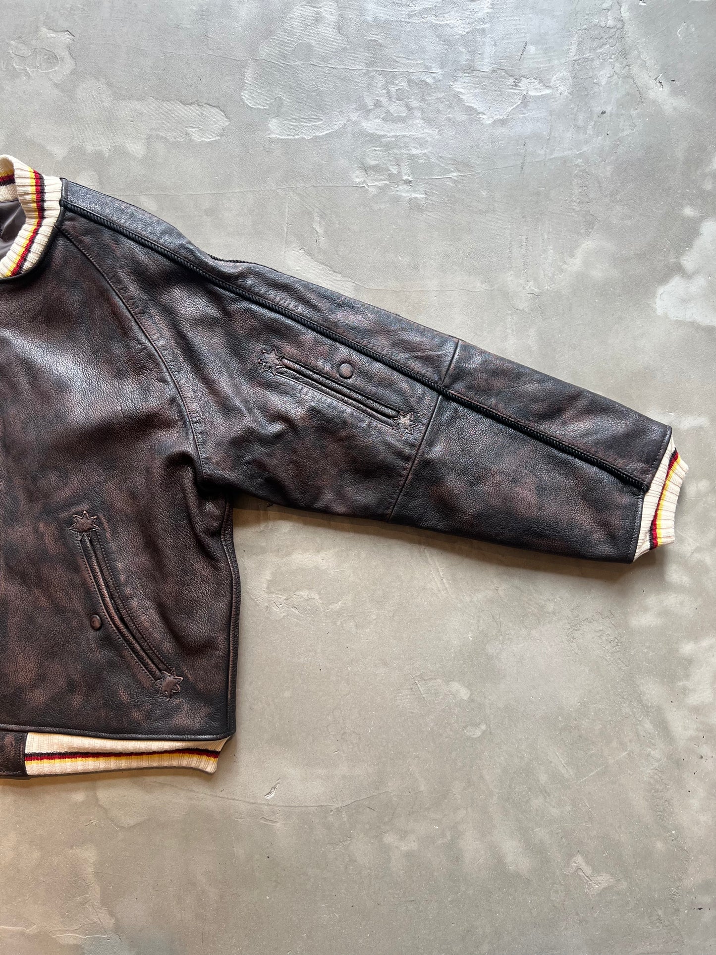 FAKE AS FLOWERS/Leather Suka Jacket