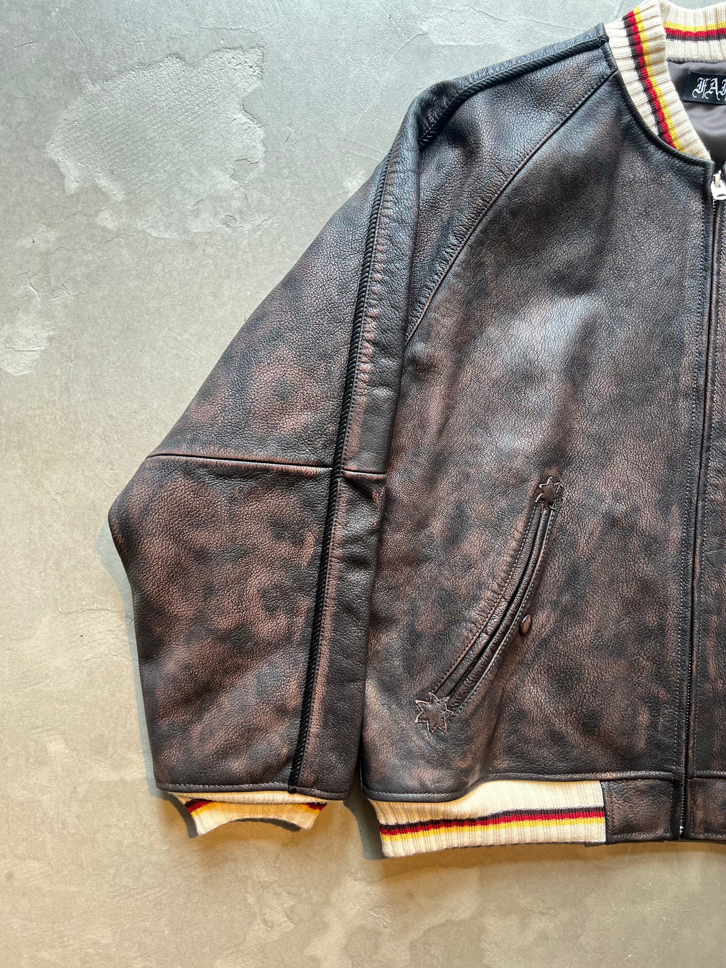 FAKE AS FLOWERS/Leather Suka Jacket