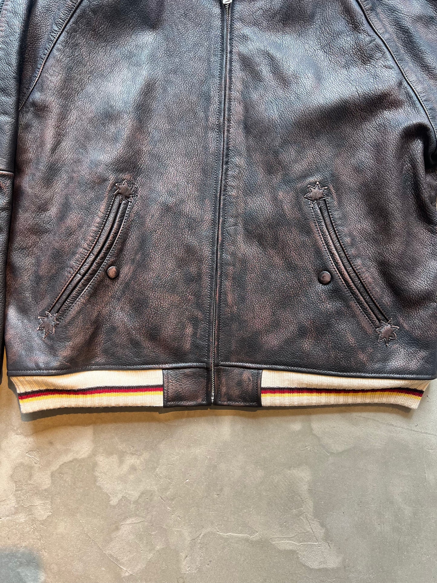 FAKE AS FLOWERS/Leather Suka Jacket