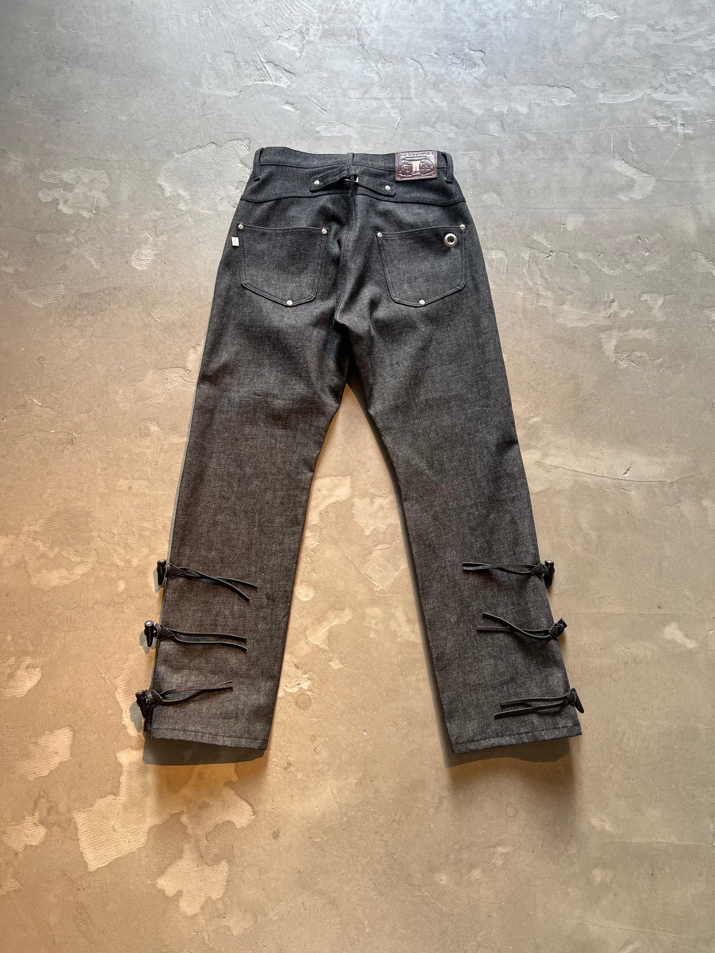 FAKE AS FLOWERS/NEWCOMMUNE Wide Leg Denim Pants Rigid