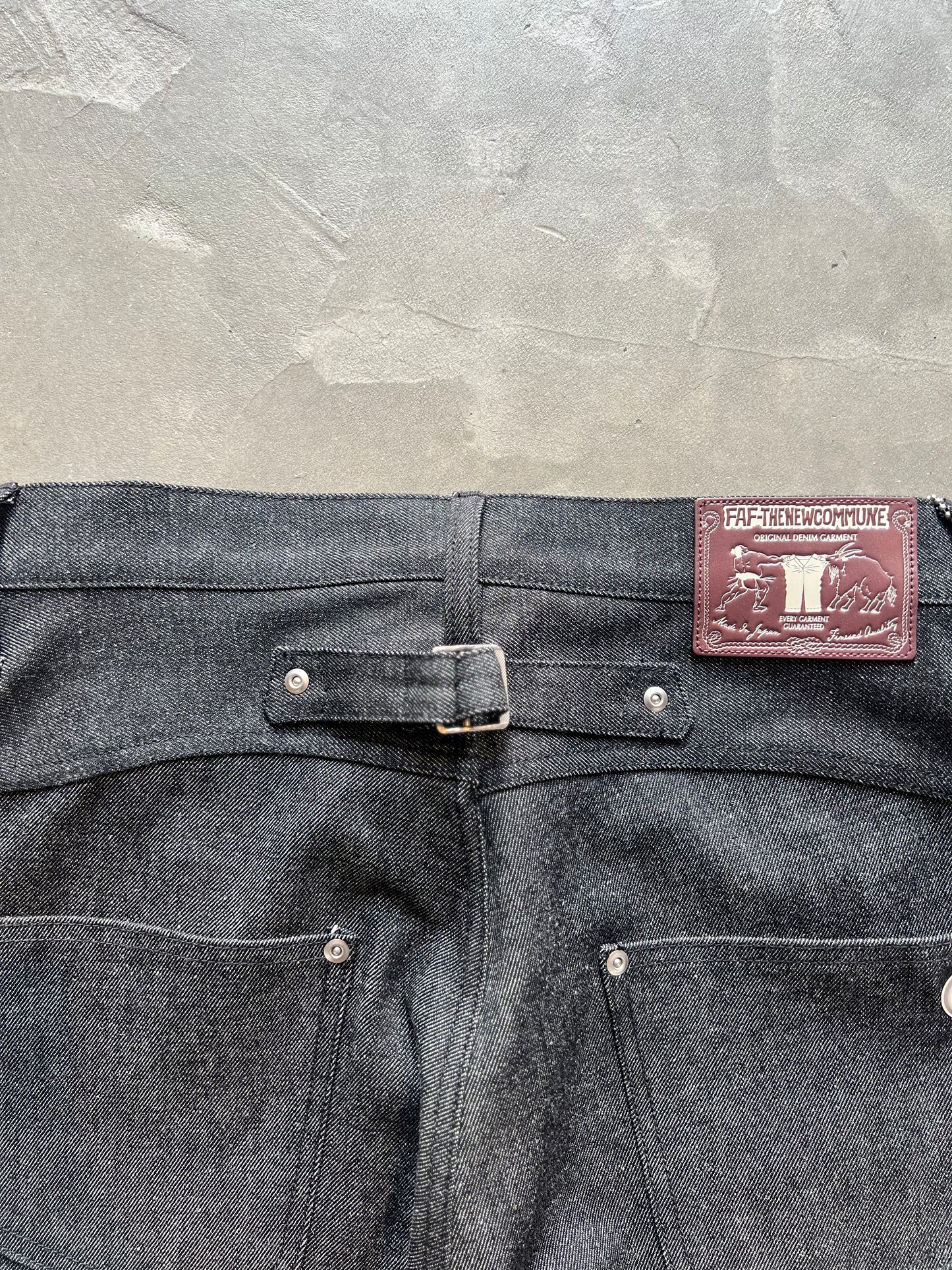 FAKE AS FLOWERS/NEWCOMMUNE Wide Leg Denim Pants Rigid