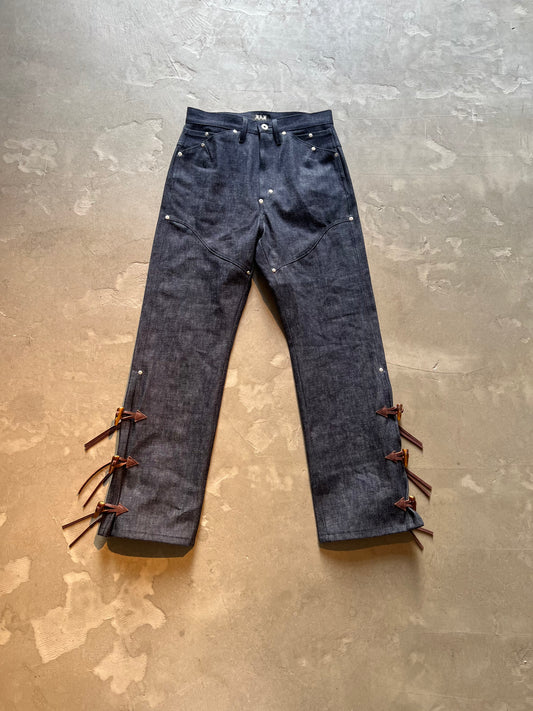 FAKE AS FLOWERS/NEWCOMMUNE Wide Leg Denim Pants Rigid
