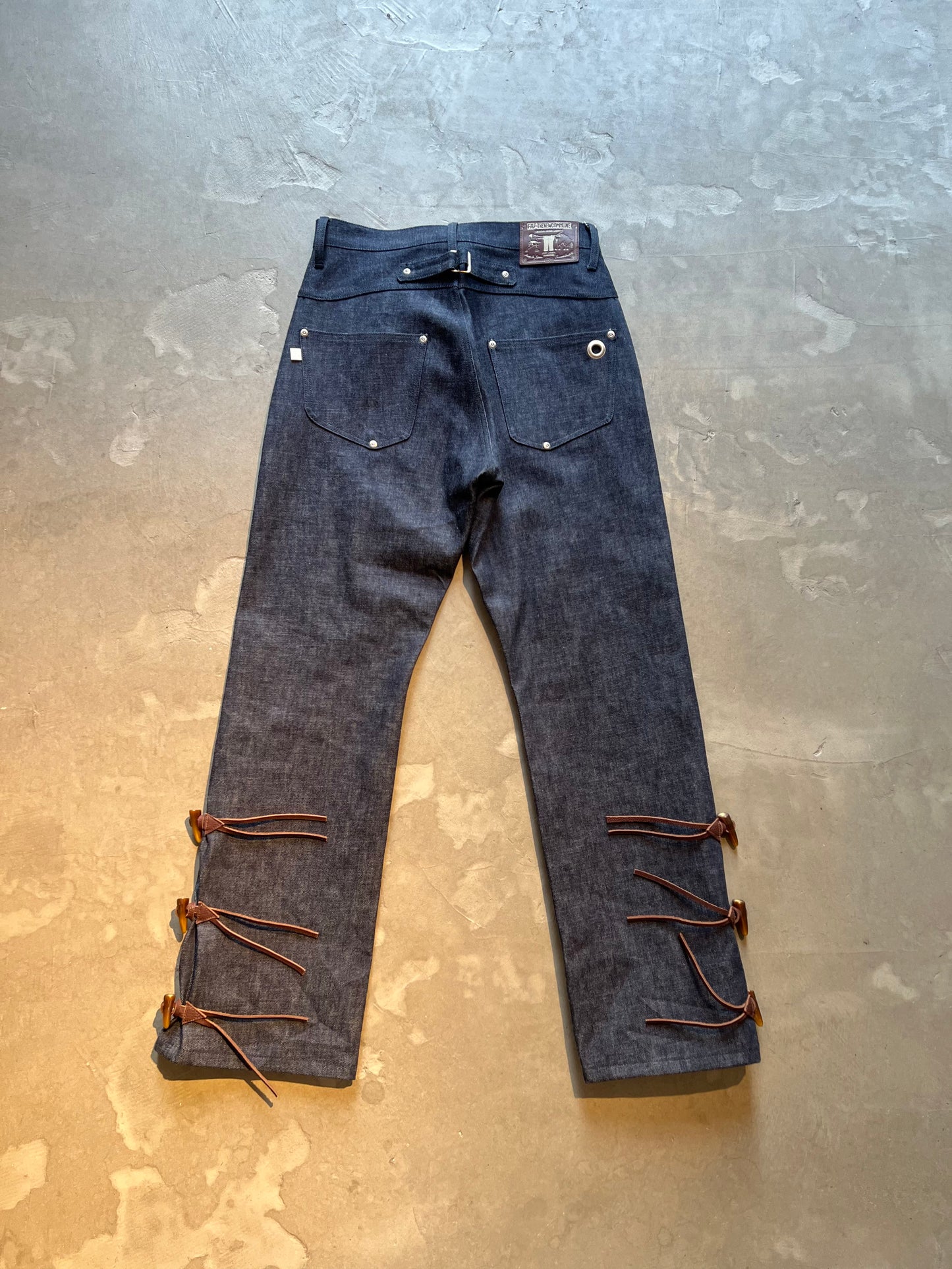 FAKE AS FLOWERS/NEWCOMMUNE Wide Leg Denim Pants Rigid