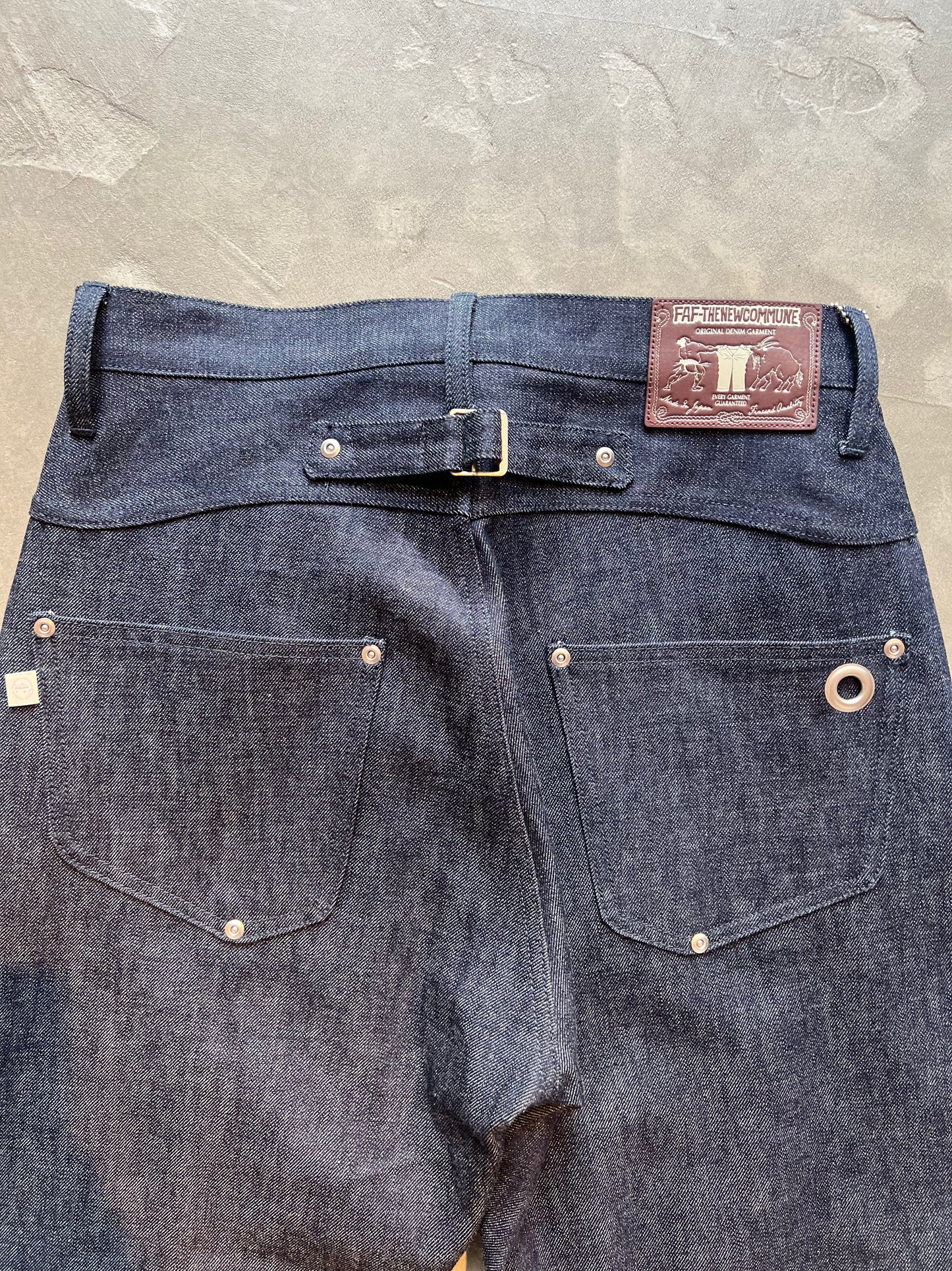 FAKE AS FLOWERS/NEWCOMMUNE Wide Leg Denim Pants Rigid