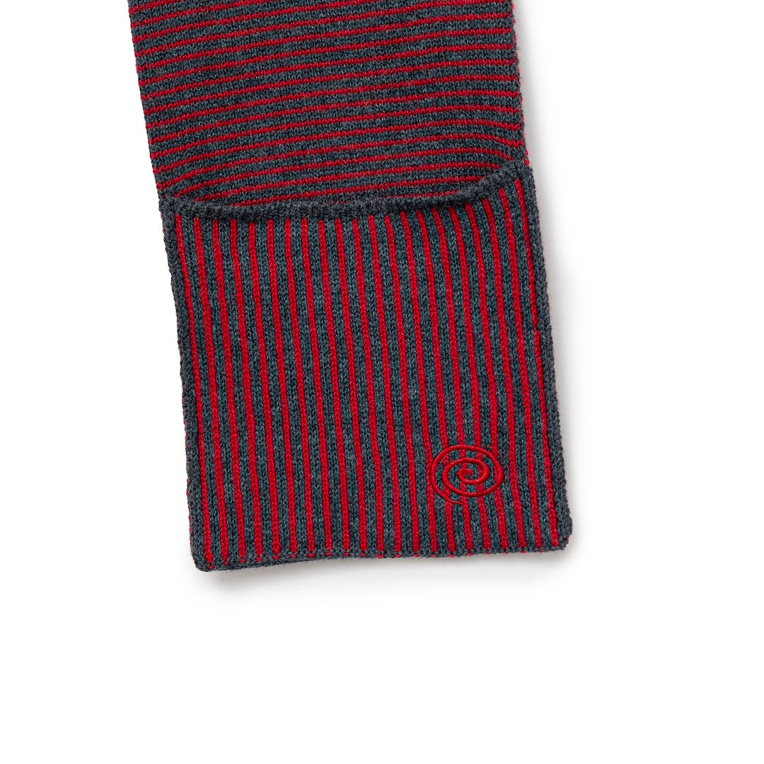 SOL/Knitted Border Scarf