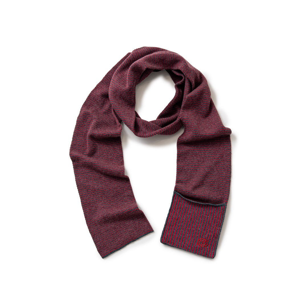 SOL/Knitted Border Scarf