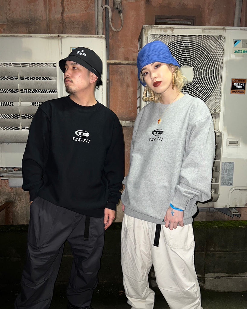 Y2K-FIT Crew Neck Sweat(BLACK/GRAY)