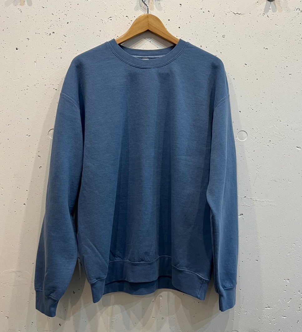 ZEPTEPI/Crewneck Sweatshirts Garment Dyed (Metro Blue)