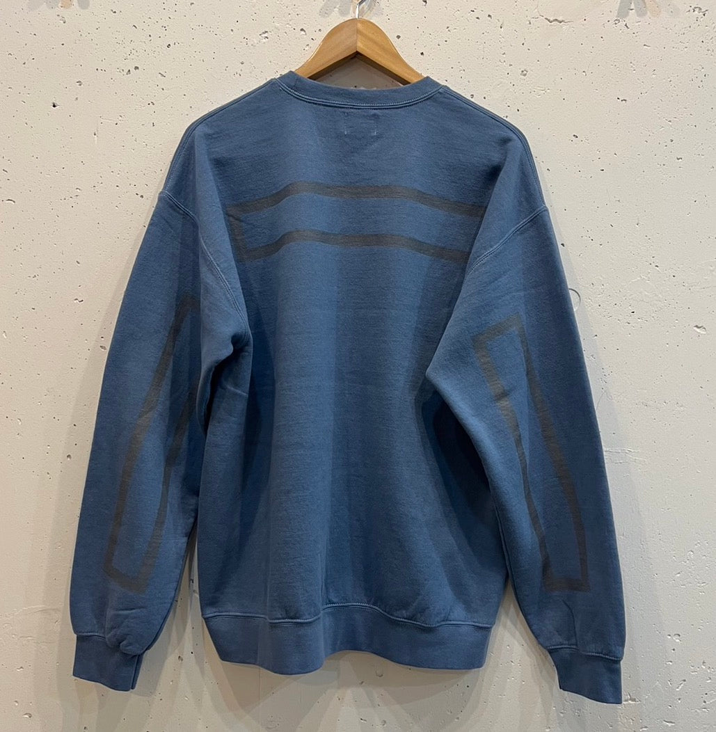 ZEPTEPI/Crewneck Sweatshirts Garment Dyed (Metro Blue)