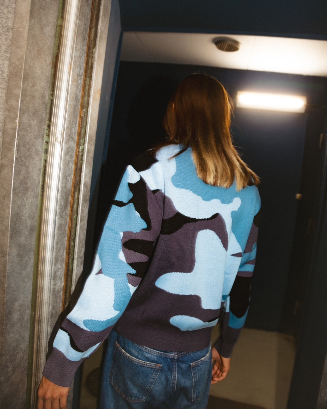 THROWBACK/Camo Sweatet(Blue)