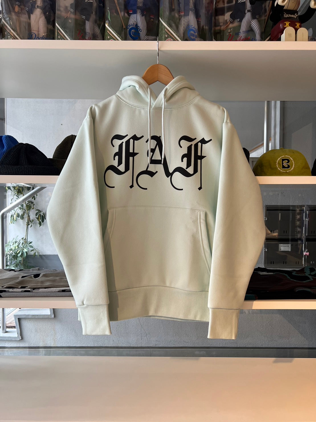 FAF/OE LOGO Hoodie(Gray/Light green) – Re'verth ONLINE SHOP