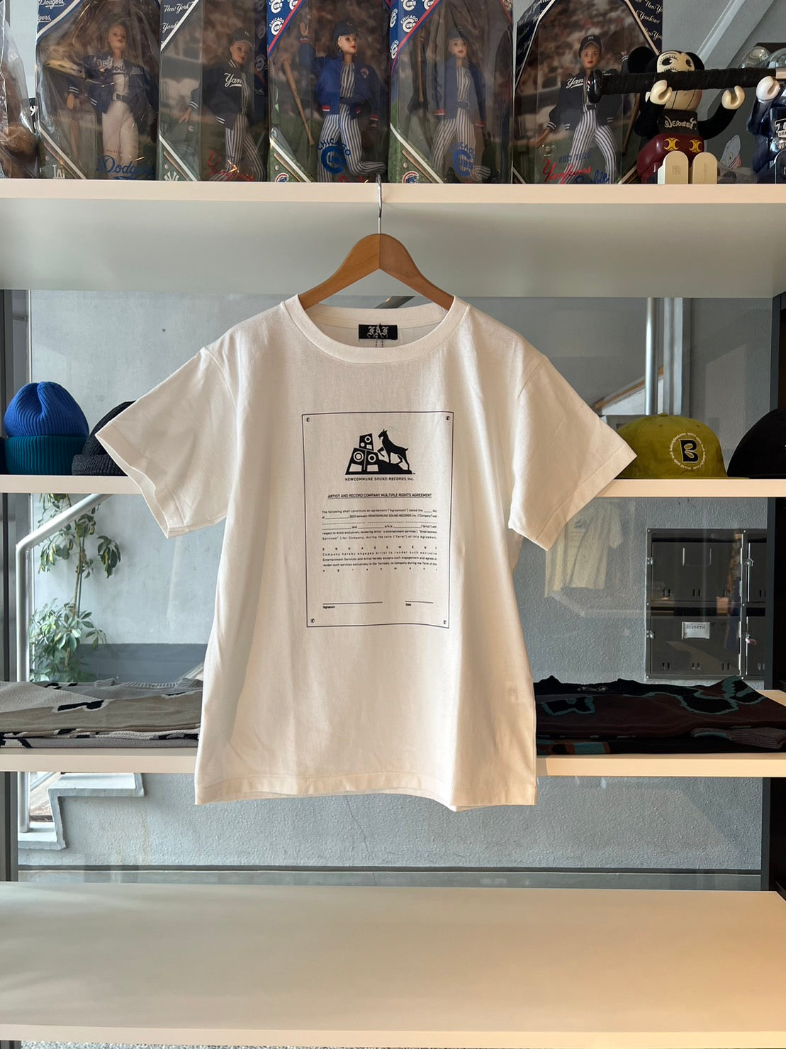 FAF/Contract Paper Tee(WHITE/Light green)
